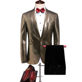 Prom Männer Hochzeit Anzüge Slim Fit Dinner-party Mode Mann