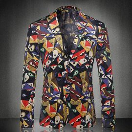 Plus Größe Männer Blazer Party Kerbe Revers Neue Mode Jaqueta Masculina