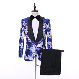 Floral Blazer Koreanische Terno Slim Fit Hochzeit Kleidung