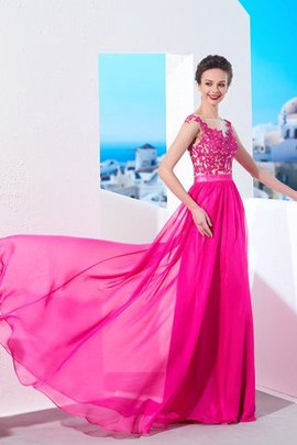 Prinzessin Ärmelloses Reißverschluss A Linie Abendkleid mit Applikation