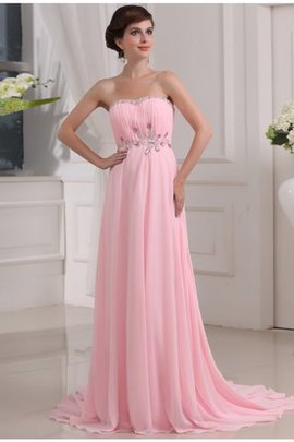 Chiffon A Linie Sweep train Prinzessin Ballkleid mit Applikation