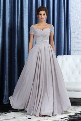 Prinzessin Herz-Ausschnitt A-Line Sittsames Brautmutterkleid mit Kurzen Ärmeln