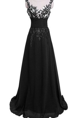 A Linie Empire Taille Schlüsselloch Rücken Chiffon Ballkleid mit Kurzen Ärmeln