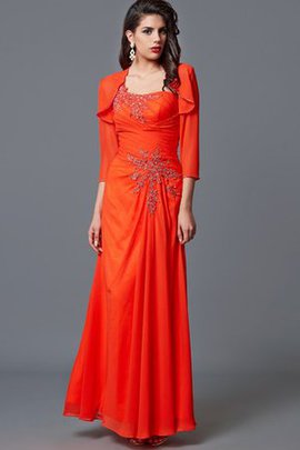 Gerüschtes Drapiertes Elegantes Abendkleid aus Chiffon mit Bordüre