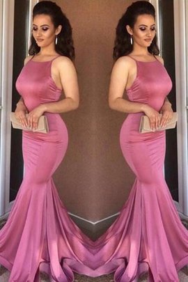 Sweep Train Normale Taille Meerjungfrau Stil Fabelhaft Ballkleid mit Rüschen aus Satin