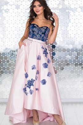 A-Linie Ärmelloses Normale Taille Taft Ballkleid mit Applike