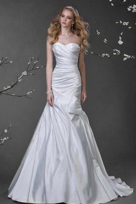 A-Linie Normale Taille Sexy Sittsames Brautkleid mit Schmetterlingsknoten