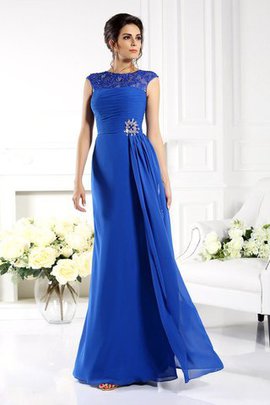 Chiffon Empire Taille Anständiges Bodenlanges Brautmutterkleid mit Applikation