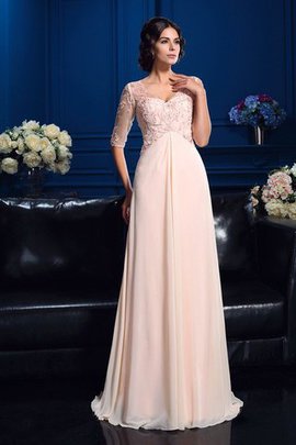 Prinzessin Ärmelloses Reißverschluss Anständiges Brautmutterkleid aus Chiffon