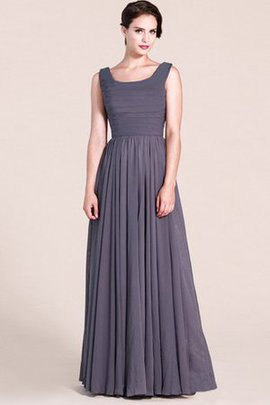 Plissiertes Bodenlanges Elegantes Brautjungfernkleid aus Chiffon mit Rüschen