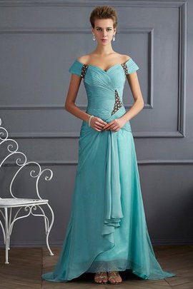 Chiffon Normale Taille Prinzessin Ärmelloses Abendkleid mit Reißverschluss