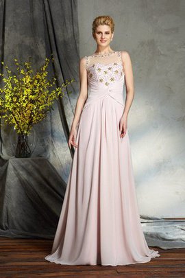 Chiffon Prinzessin Ärmelloses Anständiges Brautmutterkleid mit Applikation