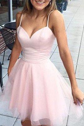 Normale Taille Tüll Prinzessin Ärmelloses Kurzes Ballkleid