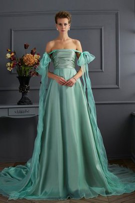 Prinzessin A-Line Anständiges Abendkleid mit Empire Taille mit Reißverschluss
