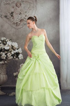 Herz-Ausschnitt Pick-Ups Duchesse-Linie Paillettenbesetztes Partykleid mit Blume