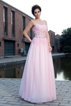 Breiter Träger Empire Taille A-Linie Prinzessin Bodenlanges Ballkleid