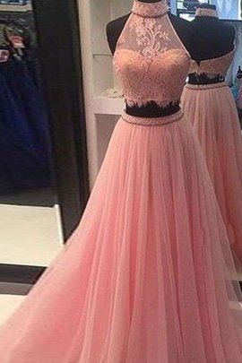 Zweistück Tüll Prinzessin A Linie Normale Taille Abendkleid