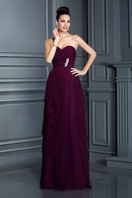 Chiffon Ärmelloses Herz-Ausschnitt Prinzessin Abendkleid mit Rüschen