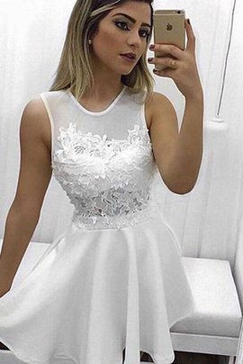 Prinzessin Stilvoll A-Linie Kurzes Abiballkleid mit Applike mit Natürlicher Taille