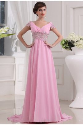 Prinzessin A-Line Reißverschluss Chiffon Sittsames Abendkleid