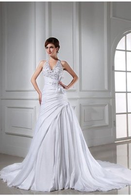 Empire Taille A-Line Prinzessin Ärmelloses Brautkleid mit Applikation