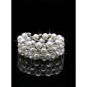 Wunderbar Luxuriös Perlenstickerei Brautschmuck