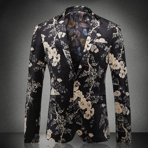 Print Phantasie Herren Blazer Jaqueta Masculina Blazer Masculino