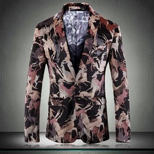 Männer Tragen Stilvolle Gedruckt Männer Anzug Jacke Neue