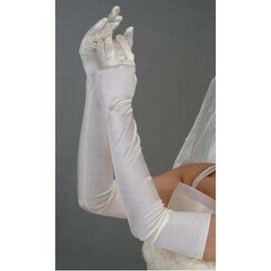 Taft Einfache Weiß Vintage|Zeitlos Brauthandschuhe