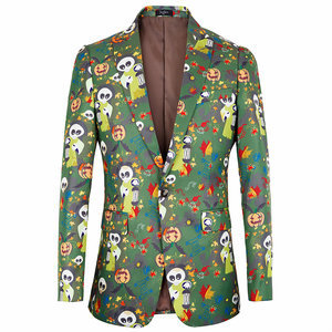 Männer Floral Luxus Blazer Casual Anzug Halloween