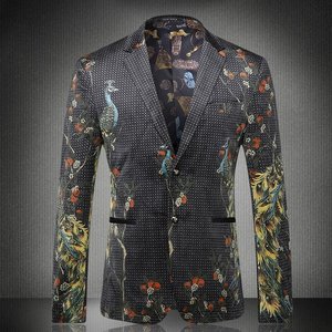 Blazer Hochzeit Für Männer Slim Fit Phantasie Kerbe Revers