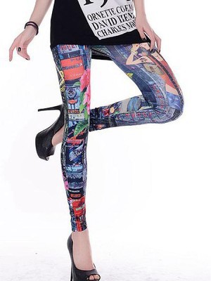 Frauen-Leggings Tolle Heiß Polyester Elasthan Club Kleider - Bild 1