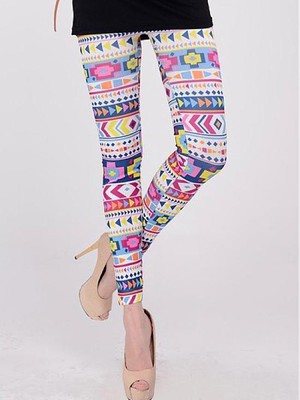 Frauen-Leggings Heiß Farbe Elasthan Polyester Club Kleider - Bild 1