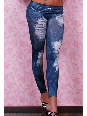 Polyester Heiß Elasthan Frauen-Leggings Club Kleider - Bild 1