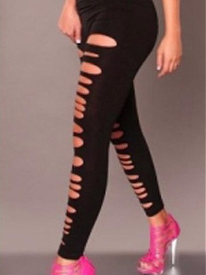 Frauen-Leggings Bateau Elasthan Polyester Heiß Club Kleider - Bild 1