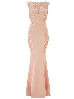 Elasthan Bodycon Spitze Kleid ärmellos Schick Polyester Club Kleider - Bild 2