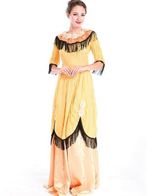 Prinzessin Halloween Königlich Gold Cosplay & Kostüme - Bild 1