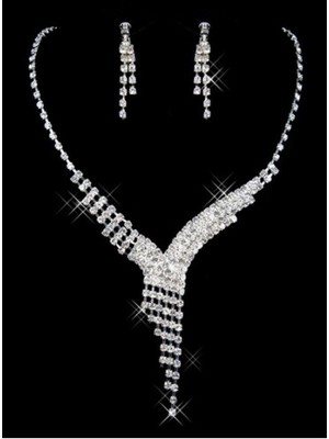 Dramatisch Luxuriös Mit Kristall Brautschmuck - Bild 1