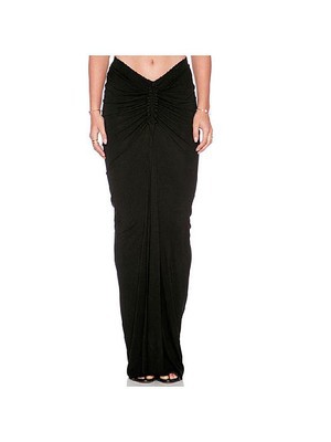 Elasthan Schwarz Detail Bodycon Maxi Polyester Rock Falten Club Kleider - Bild 2