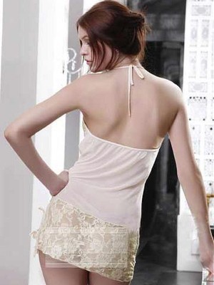 Elegant Hals Jersey Verführerisch Halfter Exquisit Babydoll - Bild 3