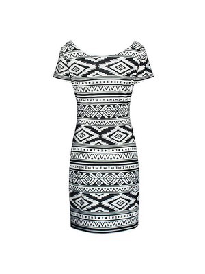 Elasthan Drucken Mini Kleid Bodycon Polyester Club Kleider - Bild 3