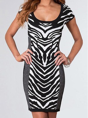 Kleid Zebra Jahrgang Drucken Club Kleider - Bild 3