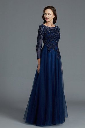 Prinzessin a linie Normale Taille Bodenlanges Brautmutterkleid aus Tüll - Bild 6