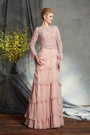 Langärmeliges Reißverschluss Enges Normale Taille Anständiges Brautmutterkleid - Bild 3