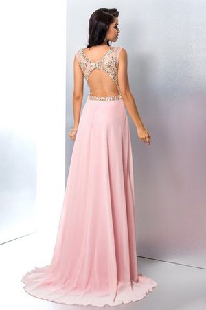 Normale Taille Sweep train Chiffon Sittsames Ballkleid ohne Ärmeln - Bild 2