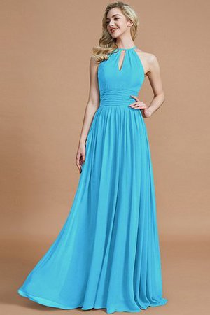 Prinzessin A-Line Ärmelloses Brautjungfernkleid aus Chiffon mit Natürlicher Taille - Bild 8