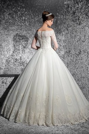 Ewiges Duchesse-Linie Plissiertes Extravagantes Brautkleid mit Perlen - Bild 1