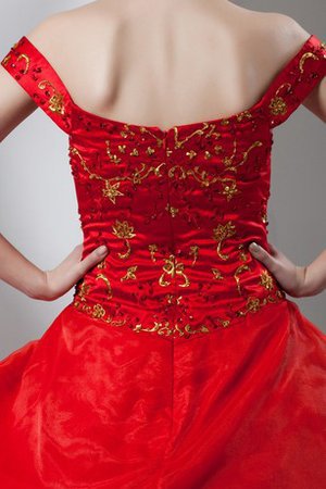 Schulterfrei Perlenbesetztes Gesticktes Duchesse-Linie Partykleid mit Pick-Ups - Bild 2