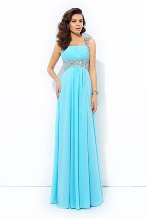 Paillette Empire Taille Spaghetti Träger A Linie Paillettenbesetztes Abendkleid - Bild 6