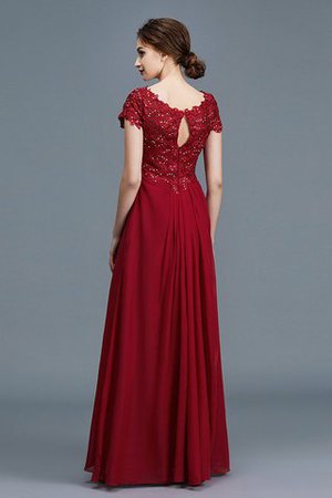 Prinzessin Chiffon Normale Taille V-Ausschnitt Bodenlanges Brautmutterkleid - Bild 2